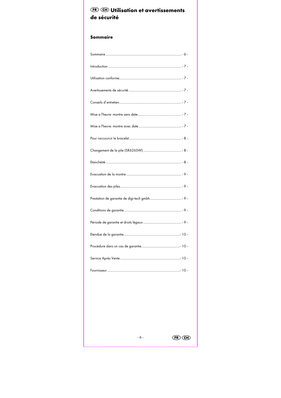 Utilisation et avertissements de sécurité | Auriol 2-LD3503-1_2_3_4_5 User Manual | Page 8 / 28