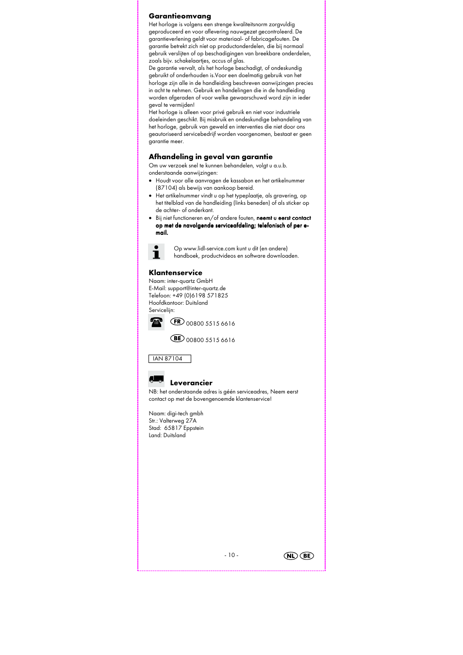 Auriol 2-LD3503-6 User Manual | Page 12 / 23