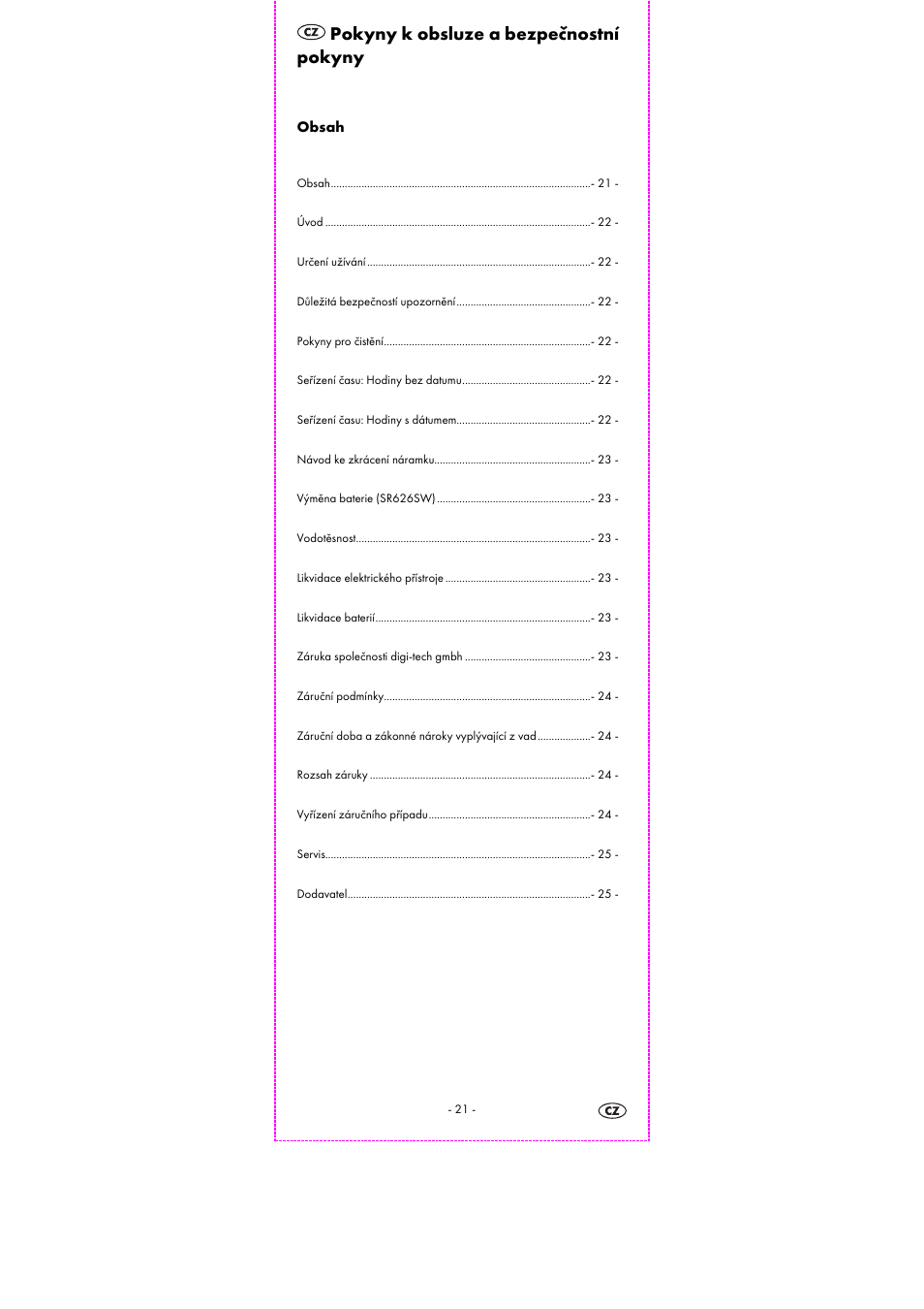 Pokyny k obsluze a bezpečnostní pokyny | Auriol 2-LD3503-6 User Manual | Page 23 / 38