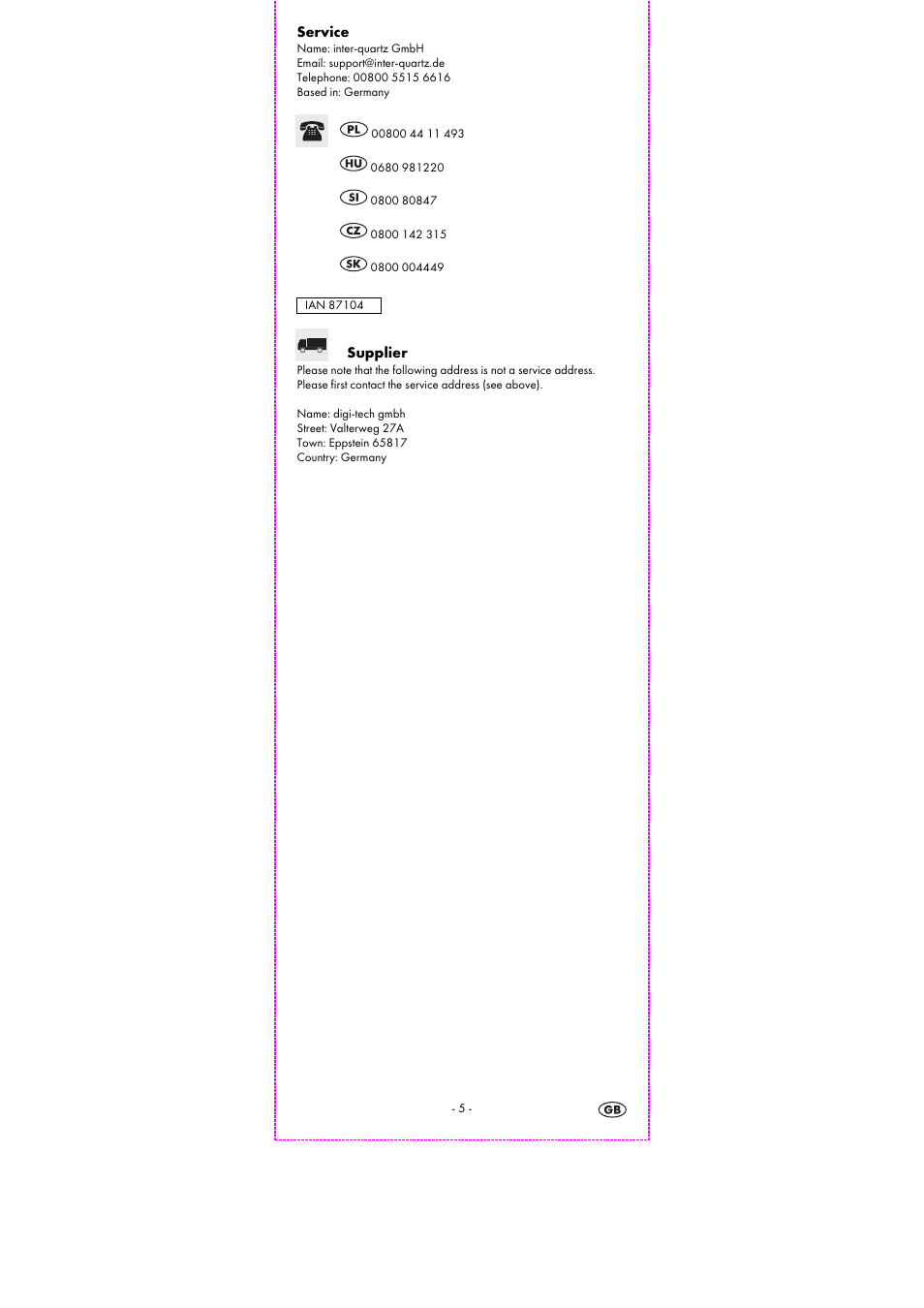 Auriol 2-LD3503-6 User Manual | Page 7 / 38