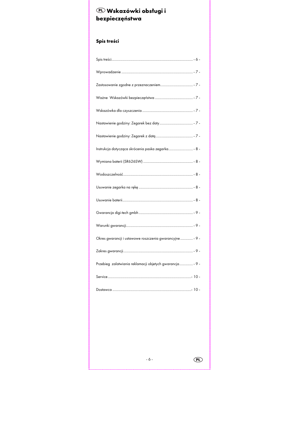 Wskazówki obsługi i bezpieczęństwa | Auriol 2-LD3503-6 User Manual | Page 8 / 38