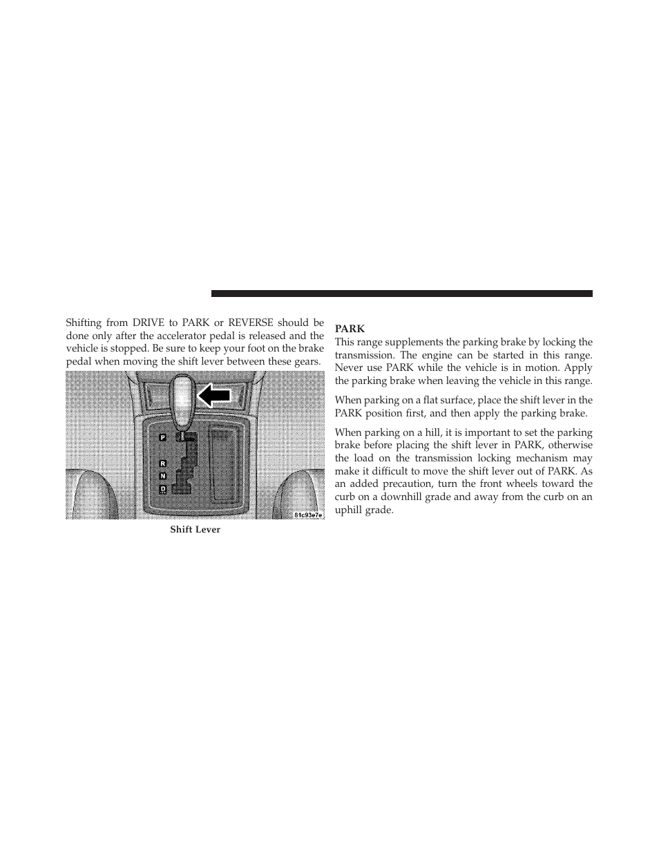 Five-speed automatic transmission, Gear ranges | Dodge 2010 Charger SRT User Manual | Page 261 / 442