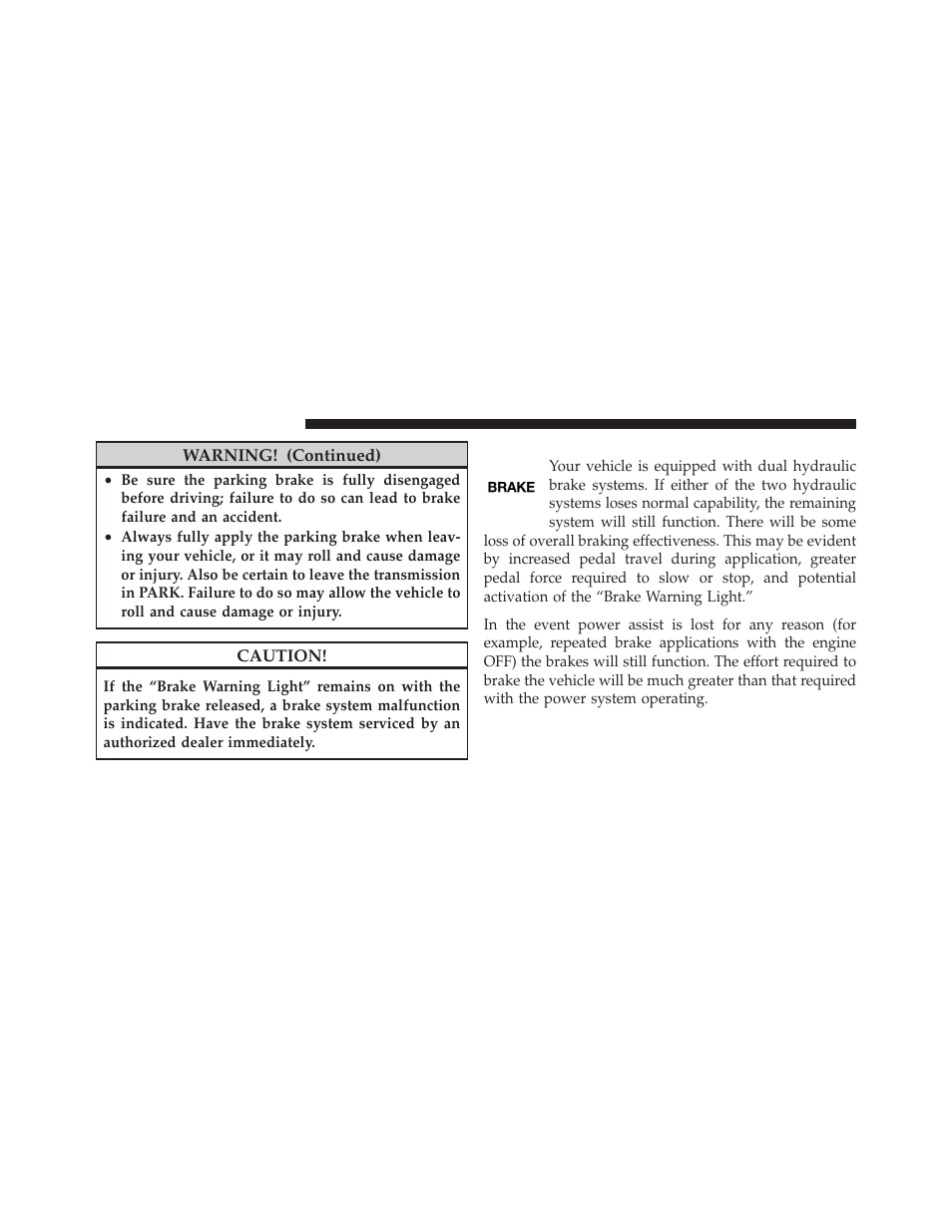 Brake system | Dodge 2010 Charger SRT User Manual | Page 273 / 442
