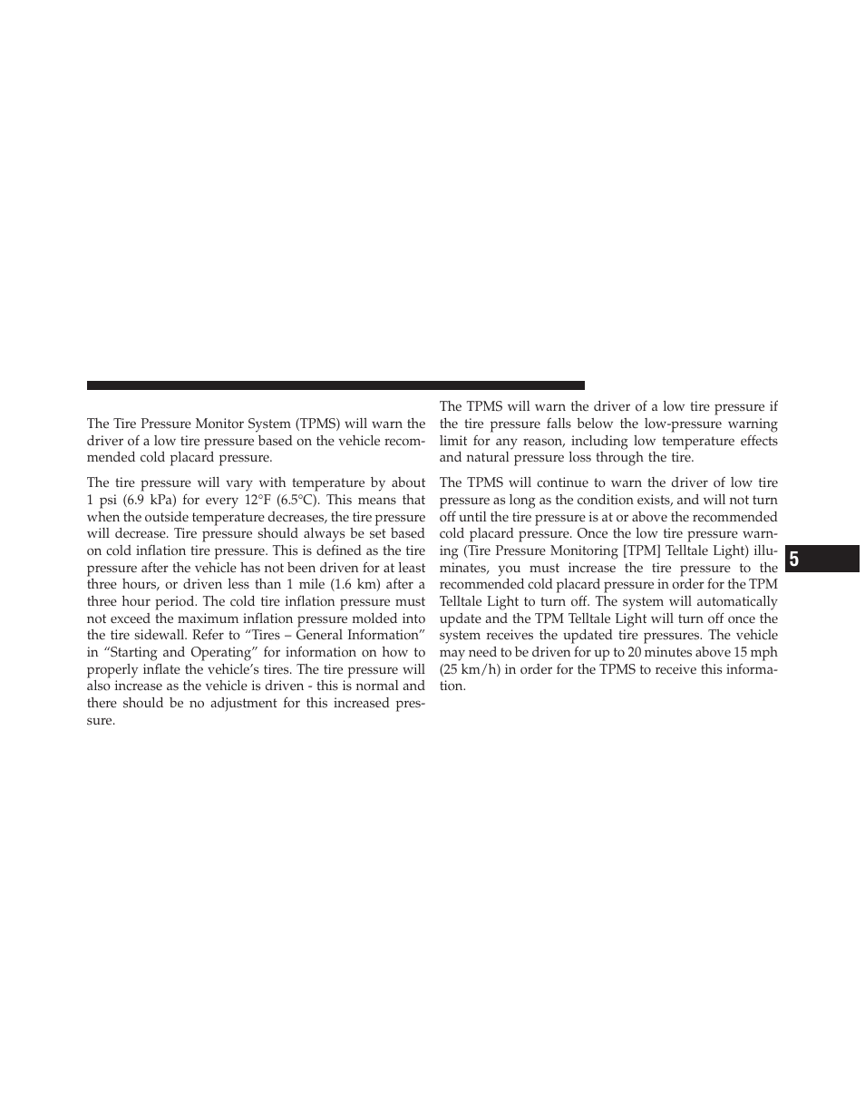 Tire pressure monitor system (tpms) | Dodge 2010 Charger SRT User Manual | Page 302 / 442