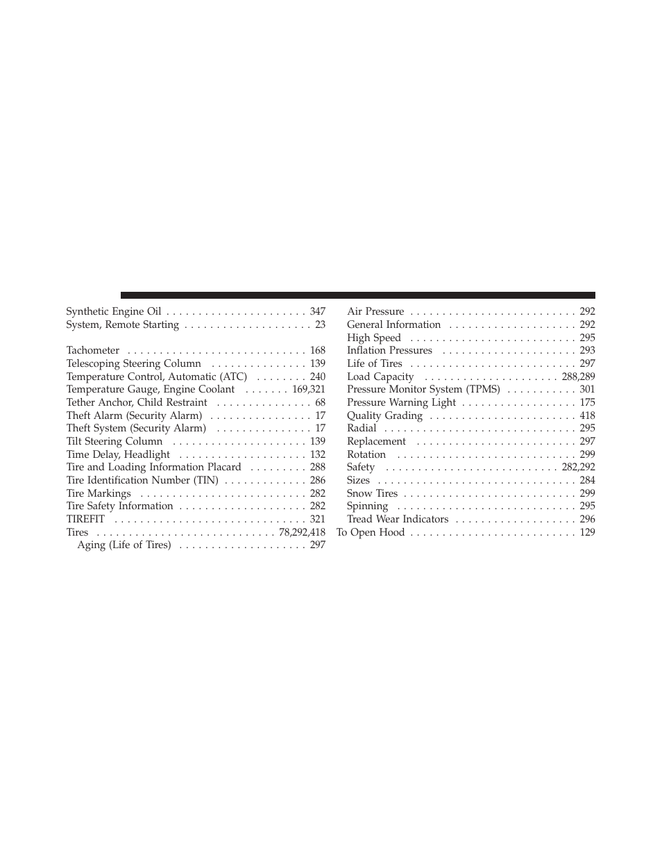 Dodge 2010 Charger SRT User Manual | Page 439 / 442