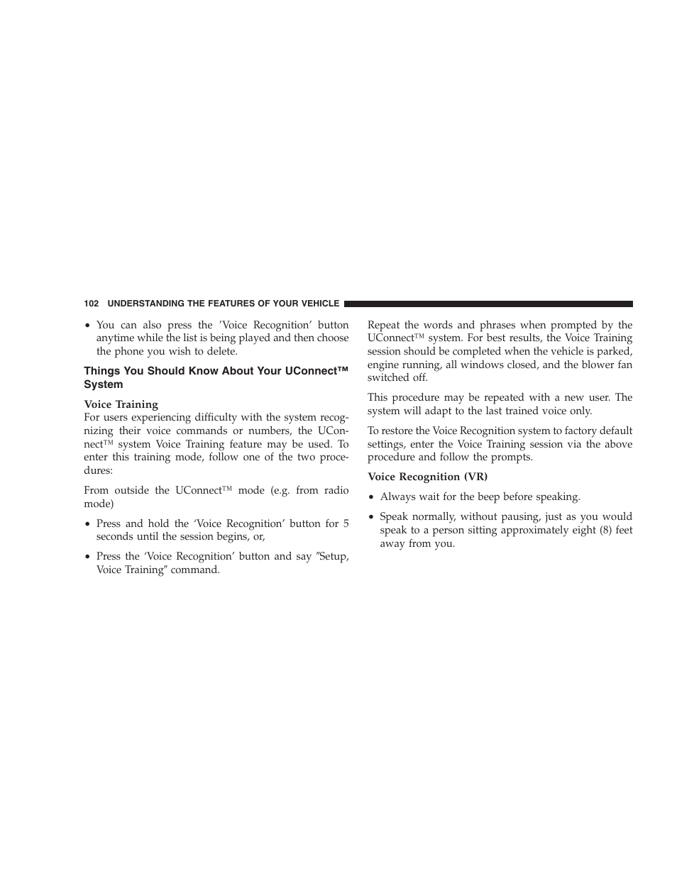 Things you should know about your uconnect, System | Dodge 2007 KA Nitro User Manual | Page 102 / 436