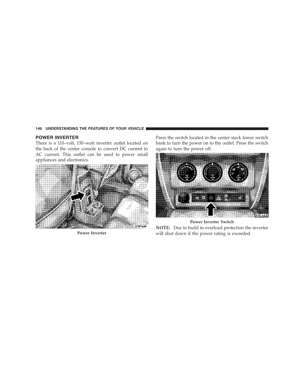 Power inverter | Dodge 2007 KA Nitro User Manual | Page 146 / 436