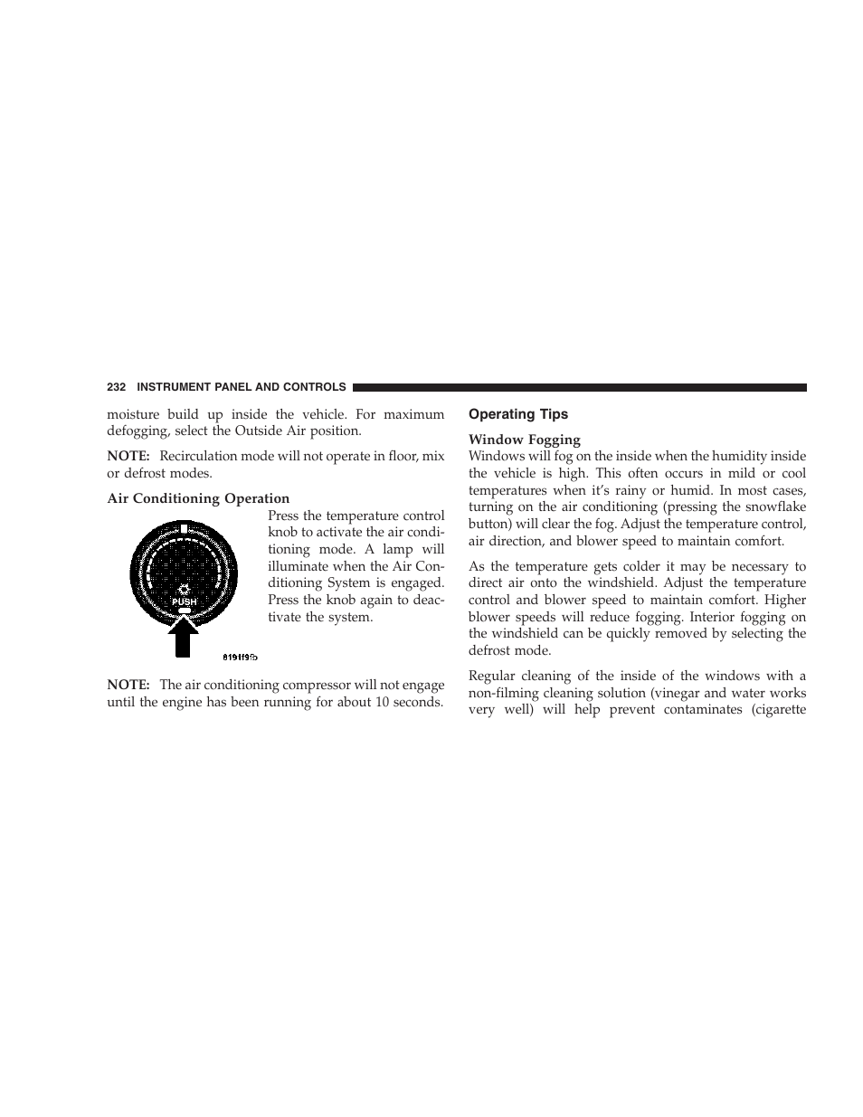 Operating tips | Dodge 2007 KA Nitro User Manual | Page 232 / 436