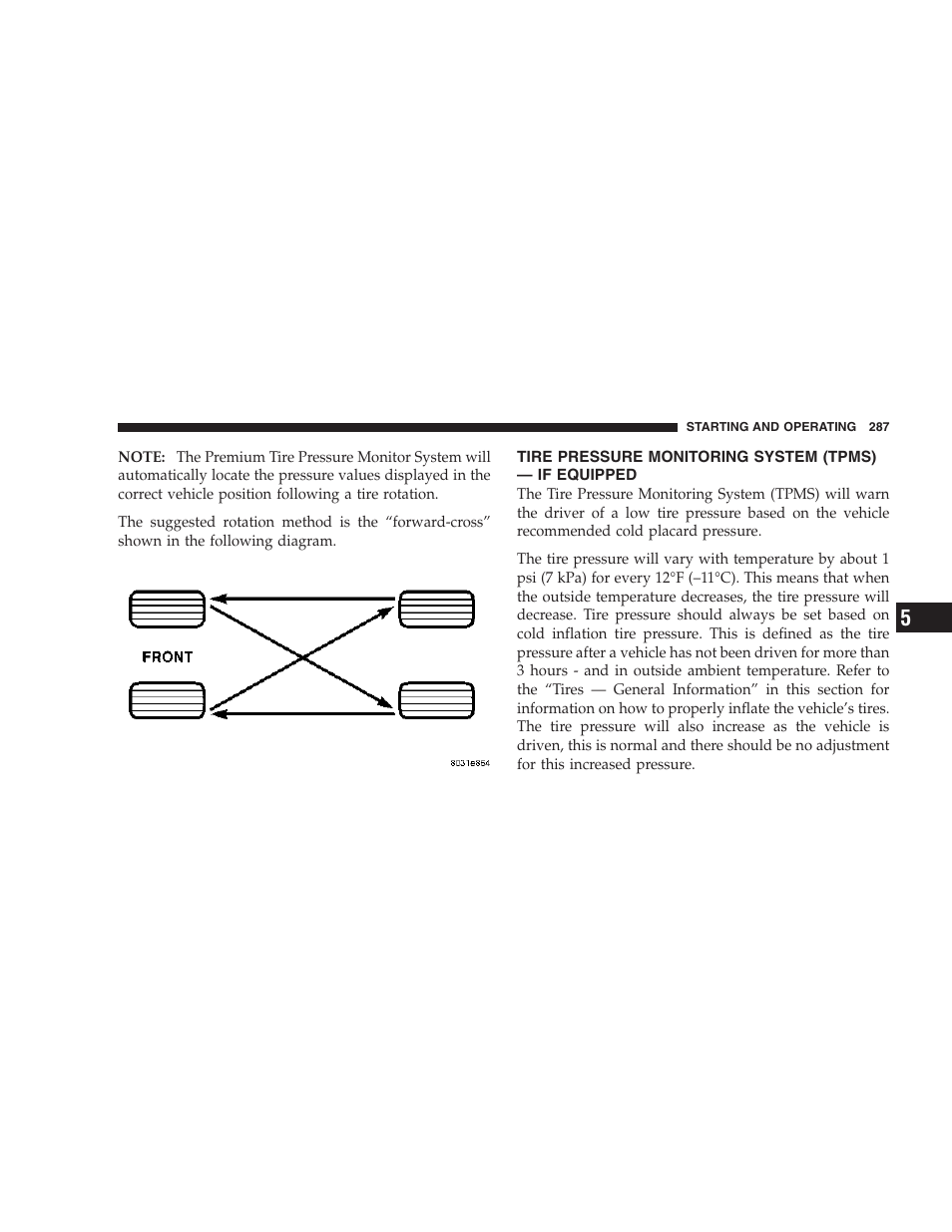 Tire pressure monitoring system (tpms), If equipped | Dodge 2007 KA Nitro User Manual | Page 287 / 436