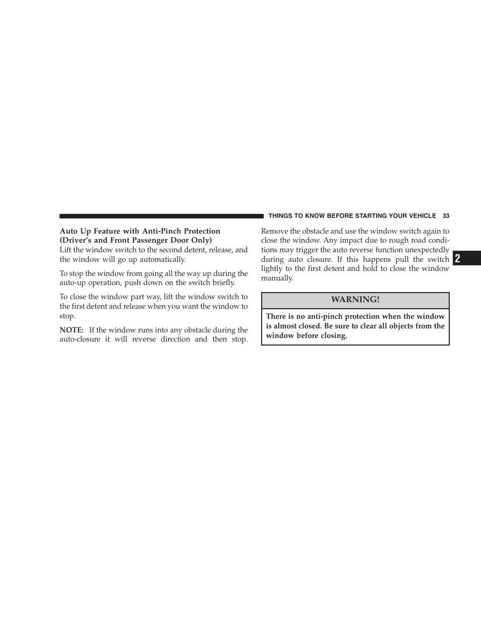 Dodge 2007 KA Nitro User Manual | Page 33 / 436