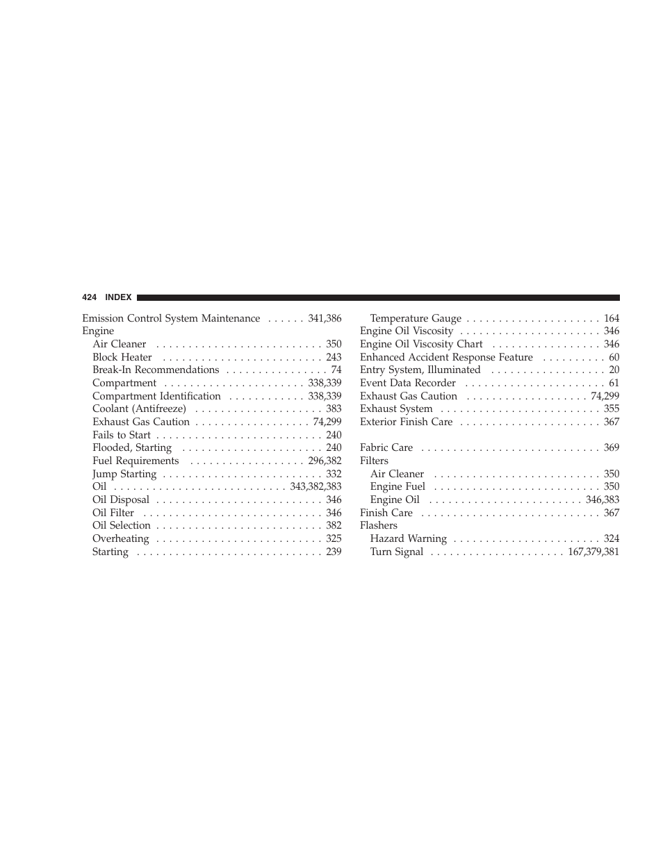 Dodge 2007 KA Nitro User Manual | Page 424 / 436