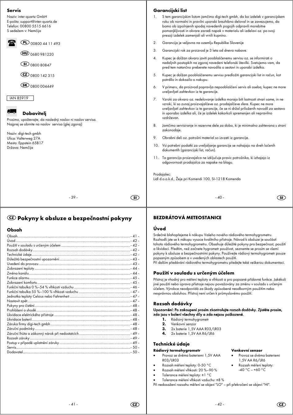 Pokyny k obsluze a bezpečnostní pokyny | Auriol 4-LD3443 User Manual | Page 11 / 19