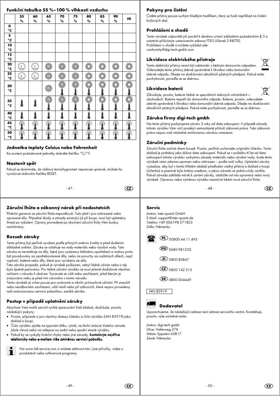 Auriol 4-LD3443 User Manual | Page 13 / 19