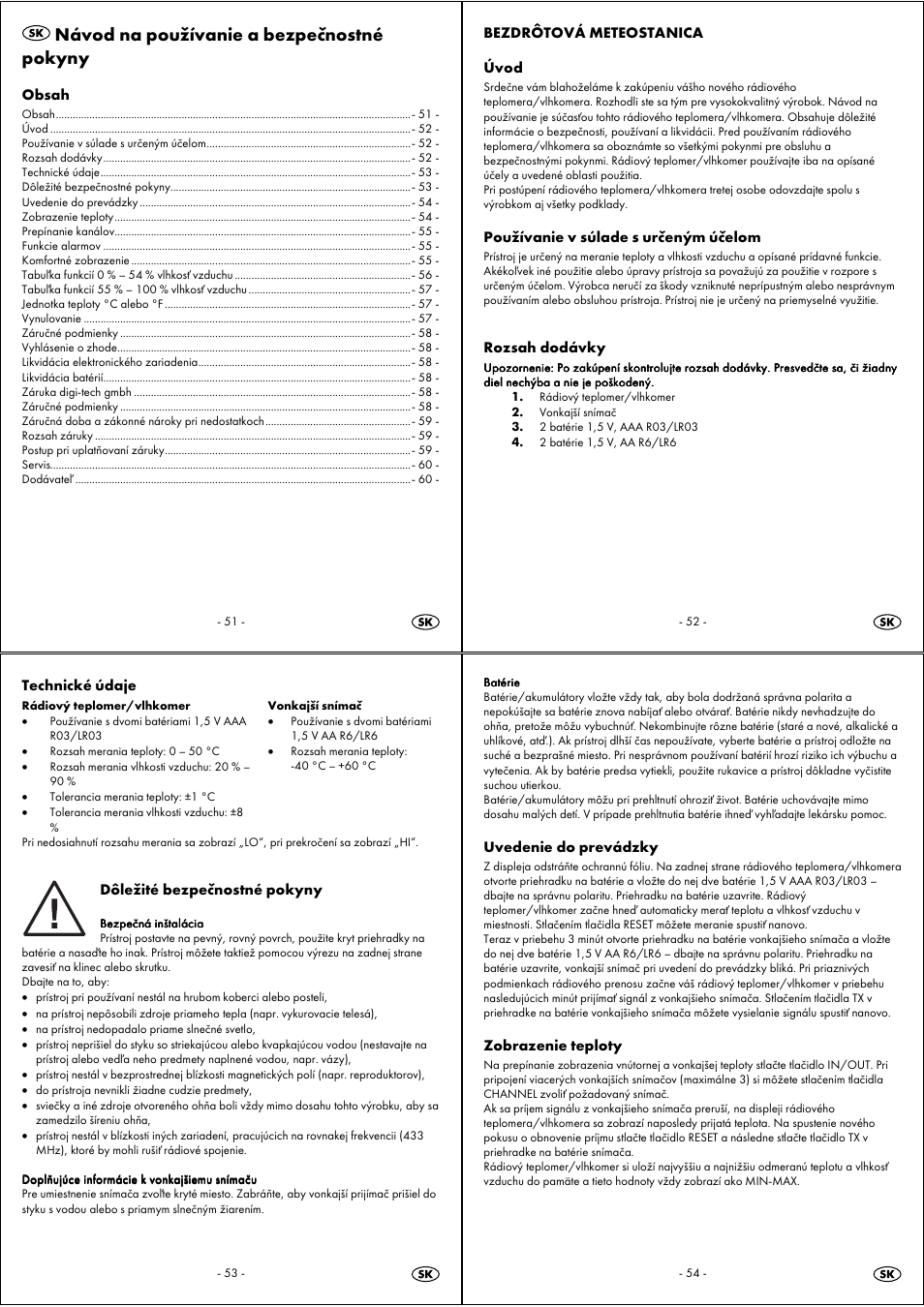 Návod na používanie a bezpečnostné pokyny | Auriol 4-LD3443 User Manual | Page 14 / 19