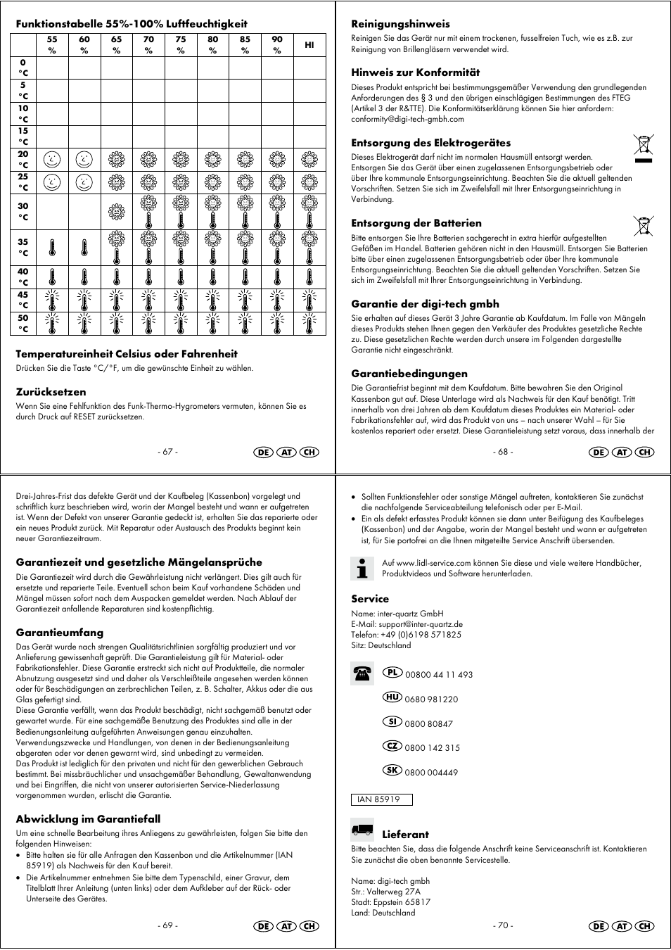 Auriol 4-LD3443 User Manual | Page 18 / 19