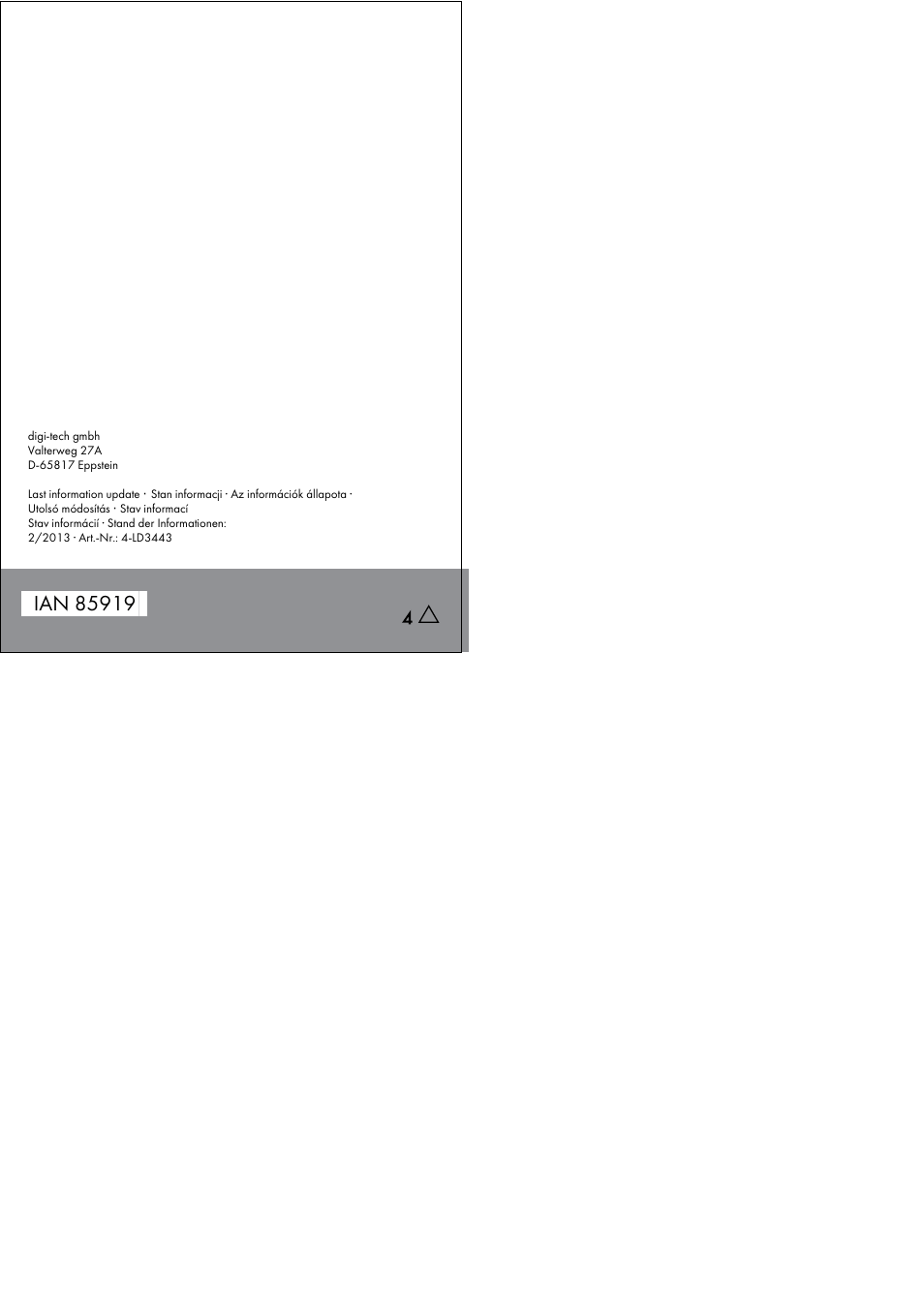 Auriol 4-LD3443 User Manual | Page 19 / 19
