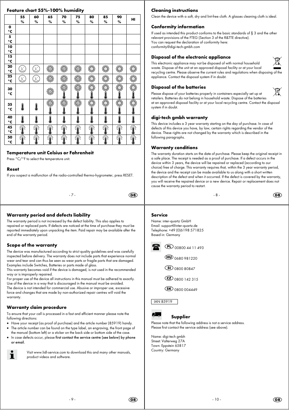Auriol 4-LD3443 User Manual | Page 3 / 19