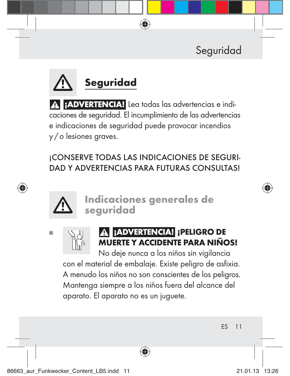 Seguridad, Indicaciones generales de seguridad | Auriol Z31408 User Manual | Page 11 / 102
