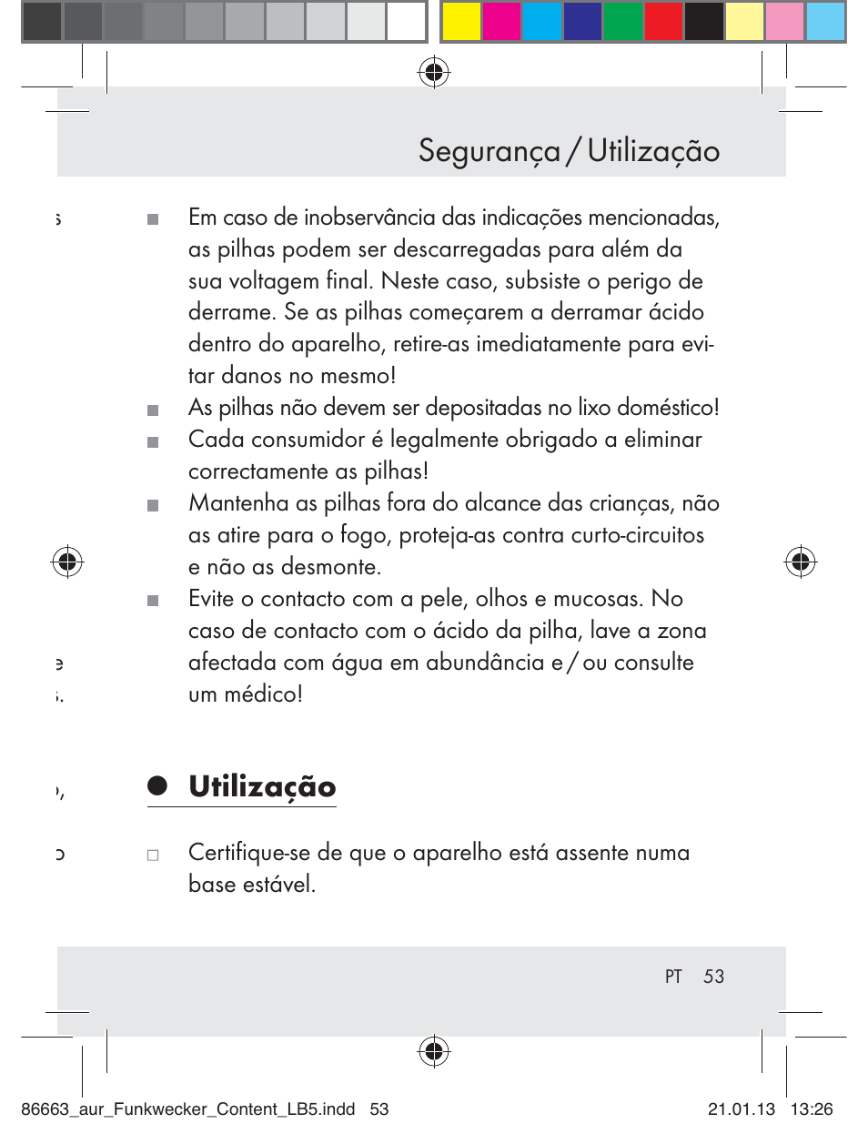 Segurança / utilização, Utilização | Auriol Z31408 User Manual | Page 53 / 102