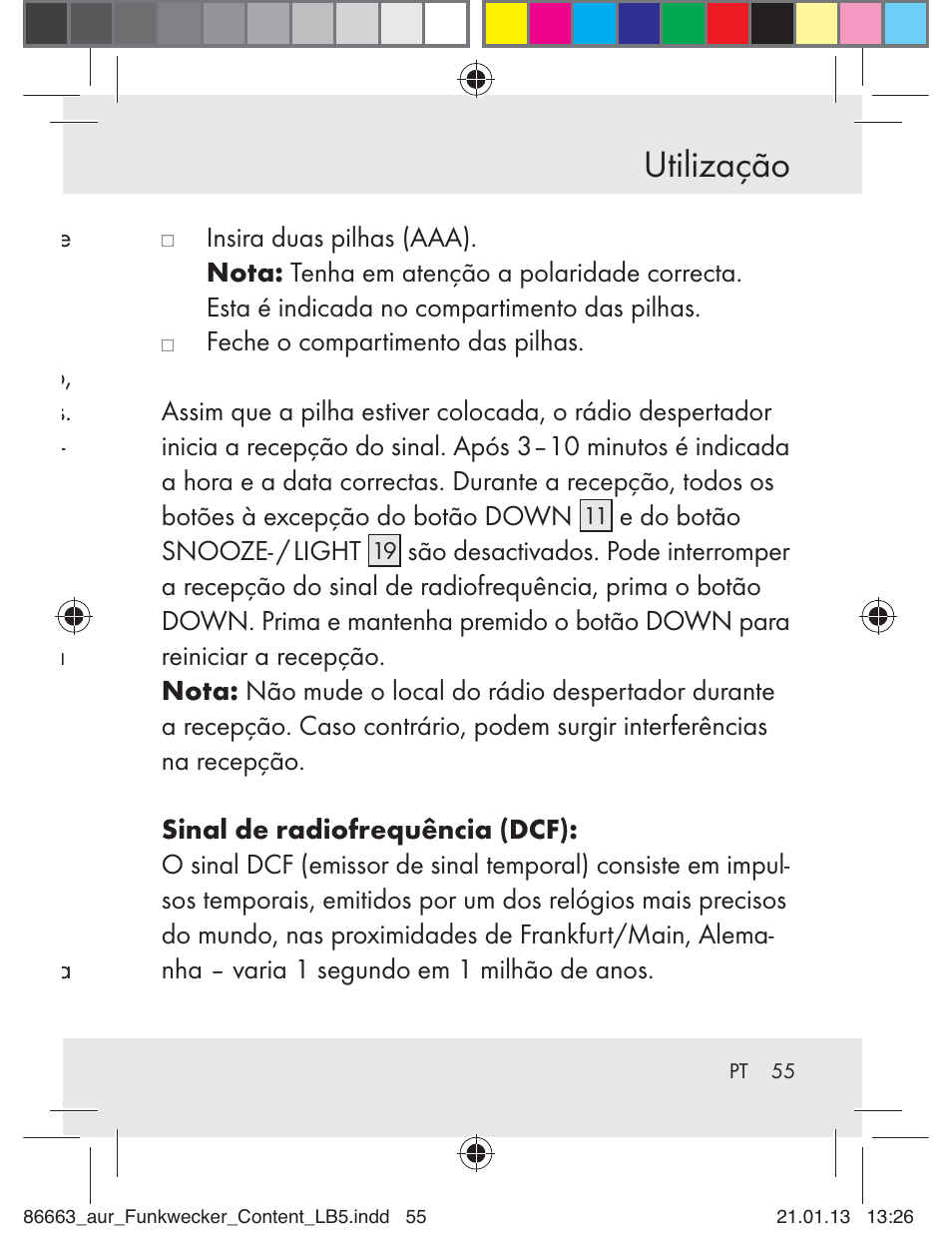 Utilização | Auriol Z31408 User Manual | Page 55 / 102