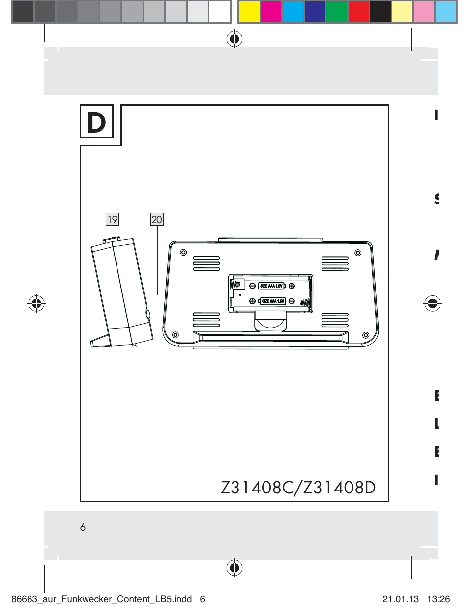 Auriol Z31408 User Manual | Page 6 / 102