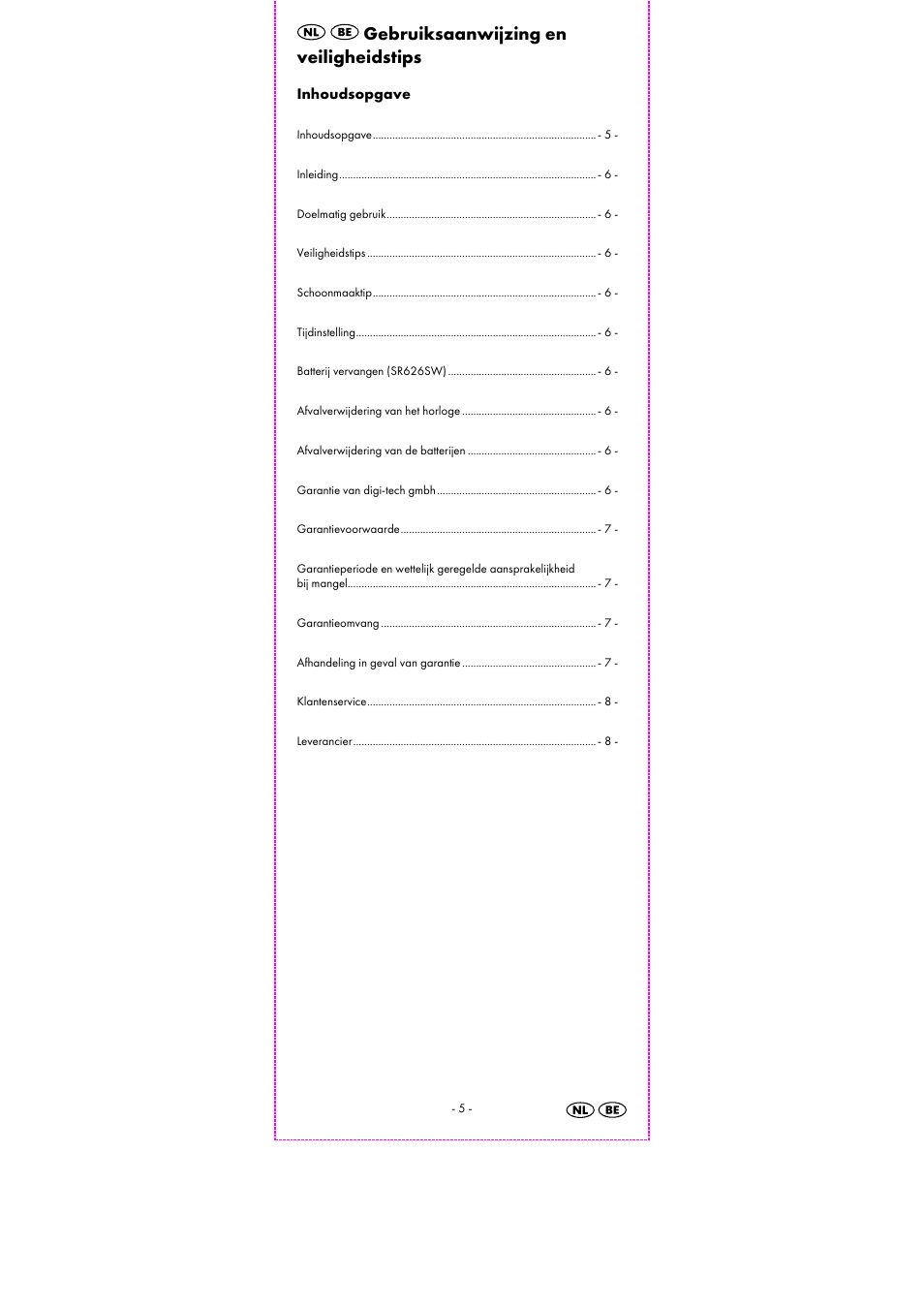 Gebruiksaanwijzing en veiligheidstips | Auriol 2-LD3463 User Manual | Page 7 / 19