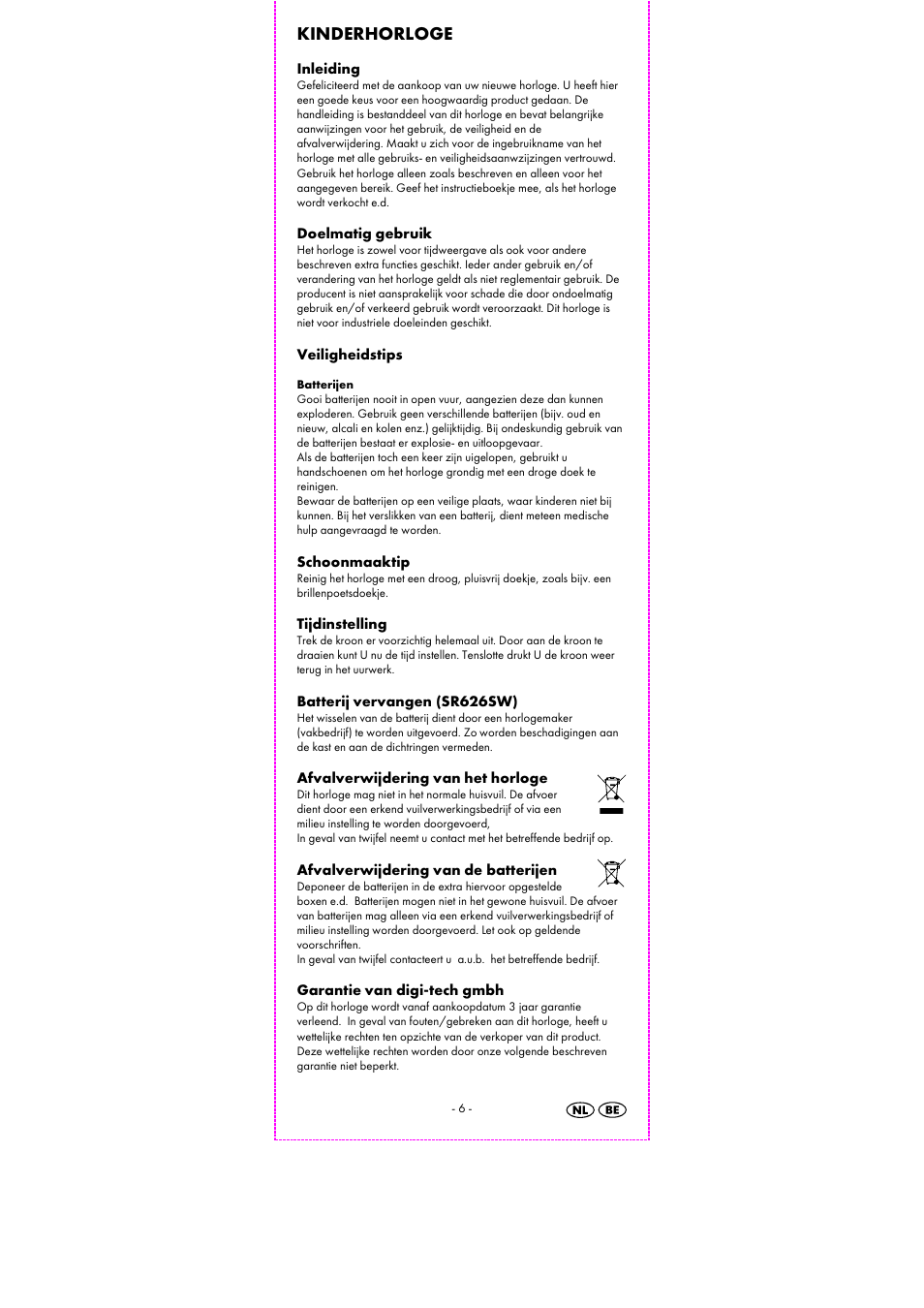 Kinderhorloge | Auriol 2-LD3463 User Manual | Page 8 / 19