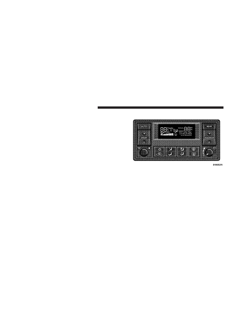 Automatic temperature control (atc) - if equipped, Rear window defrosting and rear window, Washer/wiper | Automatic temperature control (atc) — if, Equipped | Dodge 2008 Durango User Manual | Page 256 / 481