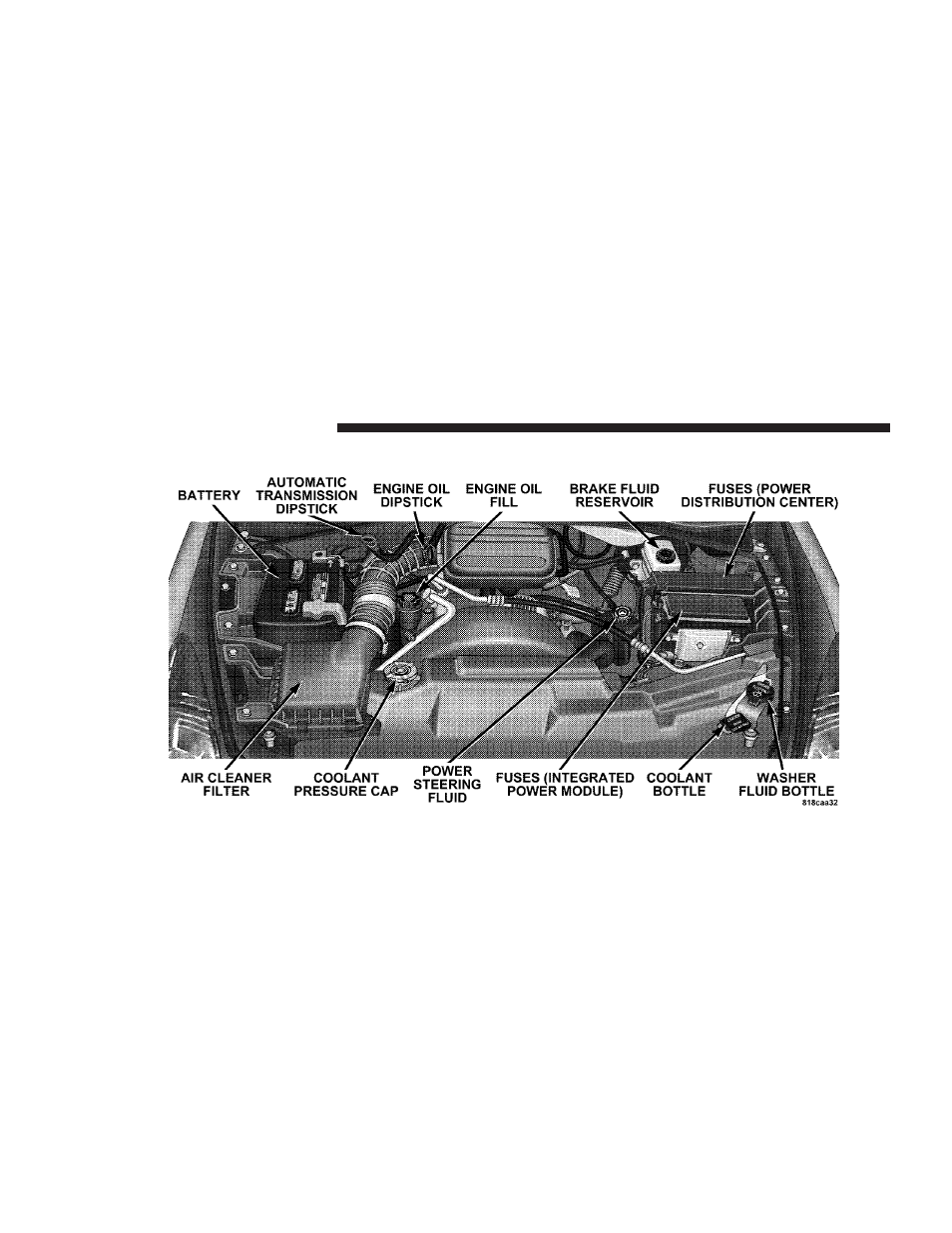 Engine compartment 3.7l v6 | Dodge 2008 Durango User Manual | Page 384 / 481