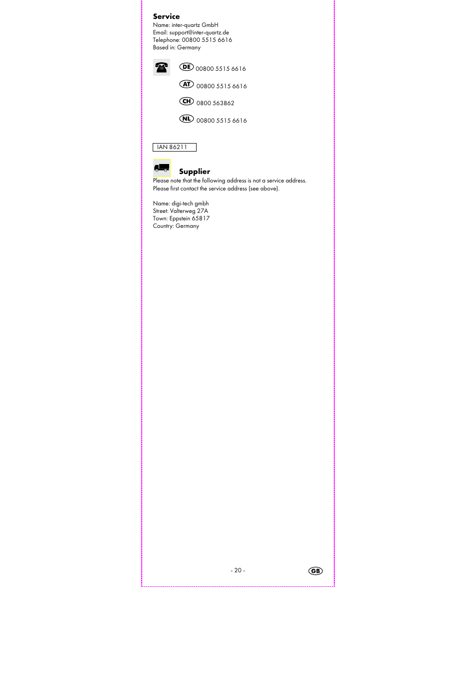 Auriol 2-LD3463 User Manual | Page 22 / 23