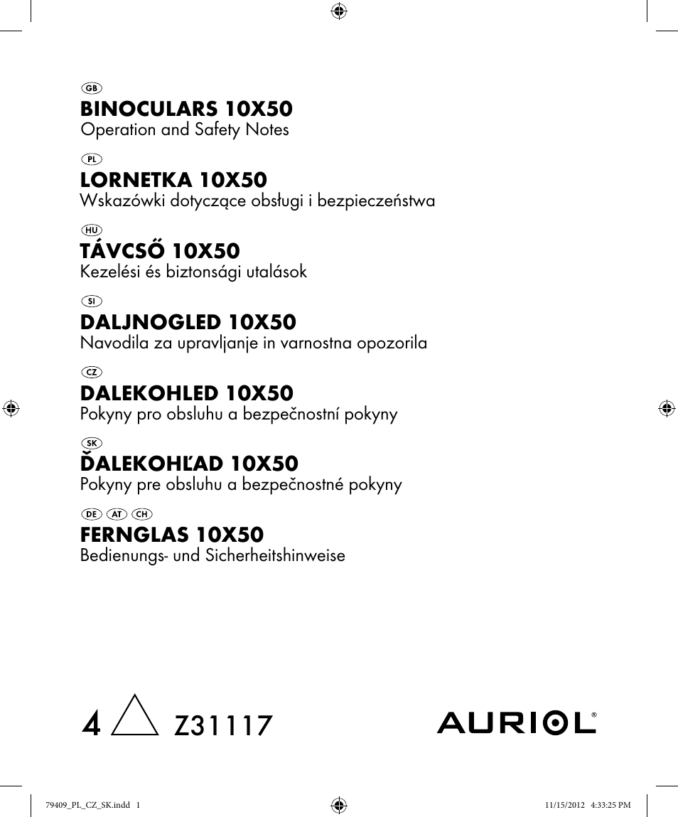 Auriol Z31117 User Manual | 18 pages