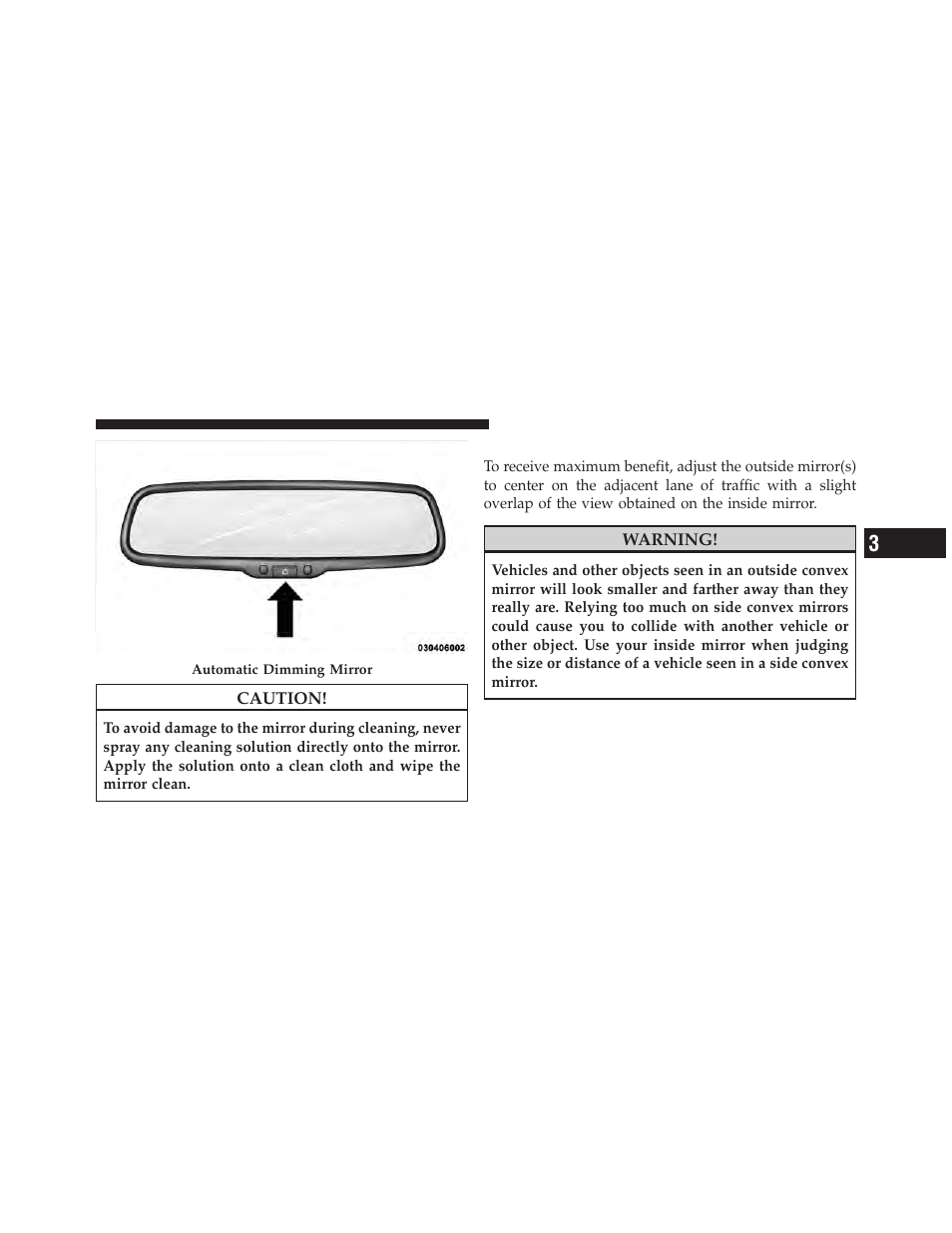 Outside mirrors | Dodge 2010 Grand Caravan User Manual | Page 112 / 530