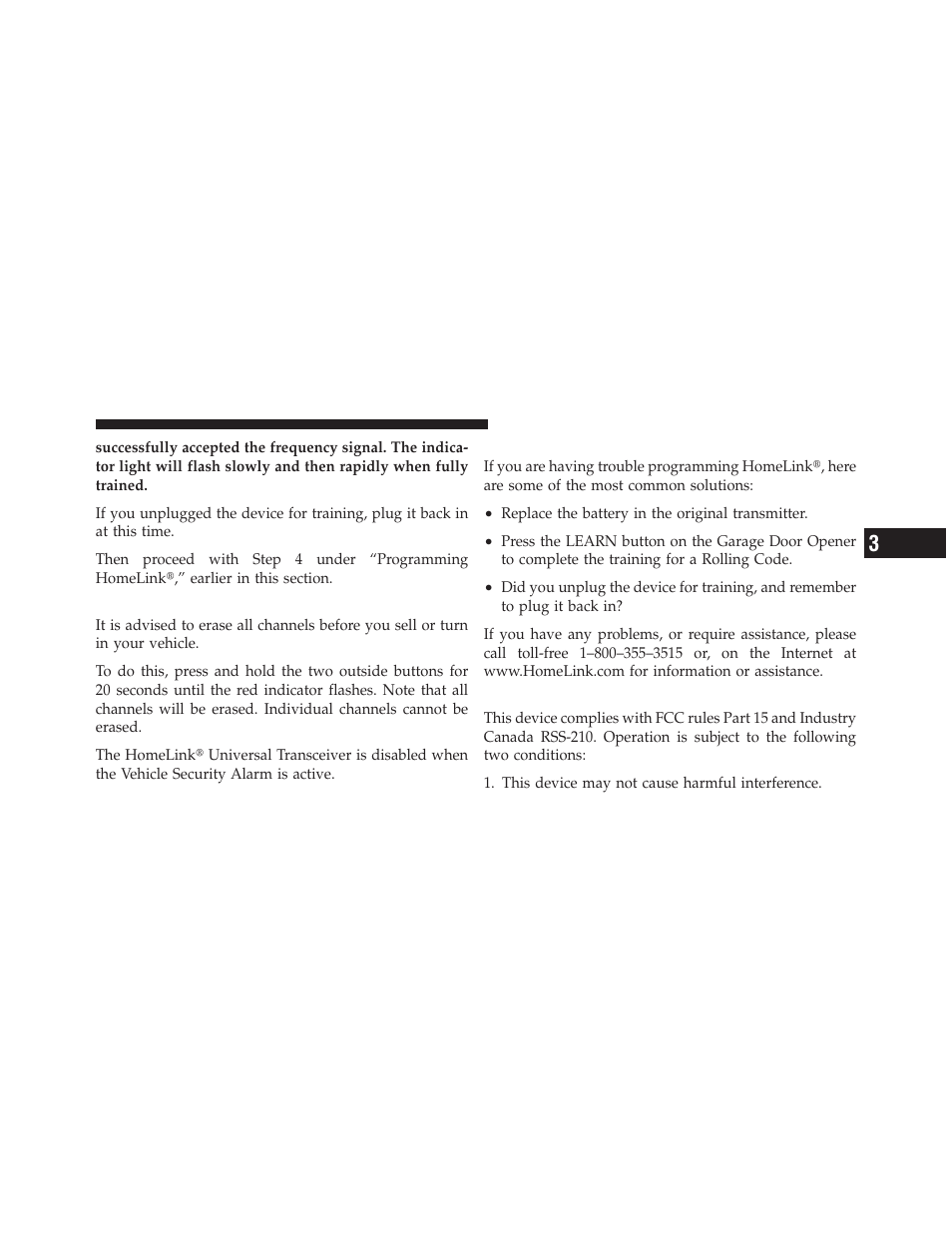 Security, Troubleshooting tips, General information | Dodge 2010 Grand Caravan User Manual | Page 192 / 530