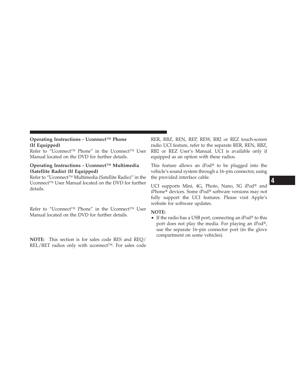 Operating instructions - uconnect™ phone, If equipped), Universal consumer interface (uci) 0.5 | If equipped | Dodge 2010 Grand Caravan User Manual | Page 284 / 530