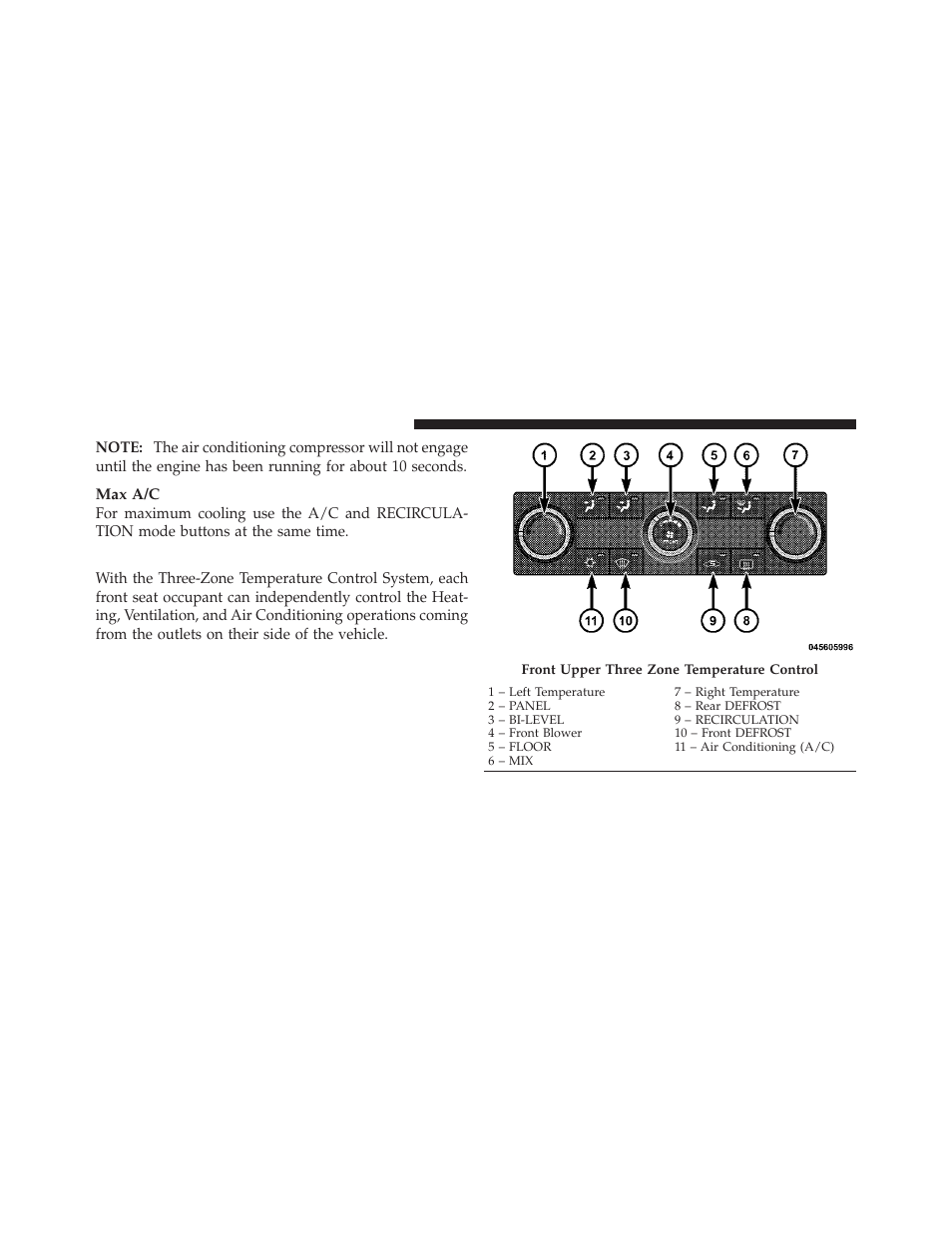 Three-zone temperature control — if equipped, Three-zone temperature control, If equipped | Dodge 2010 Grand Caravan User Manual | Page 303 / 530