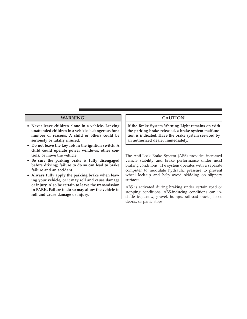 Anti-lock brake system (abs) | Dodge 2010 Grand Caravan User Manual | Page 339 / 530
