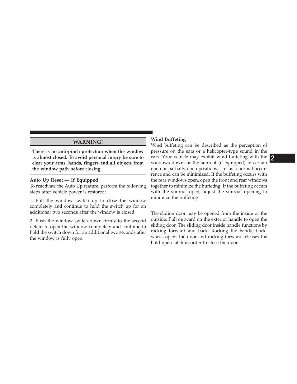 Sliding side door | Dodge 2010 Grand Caravan User Manual | Page 42 / 530