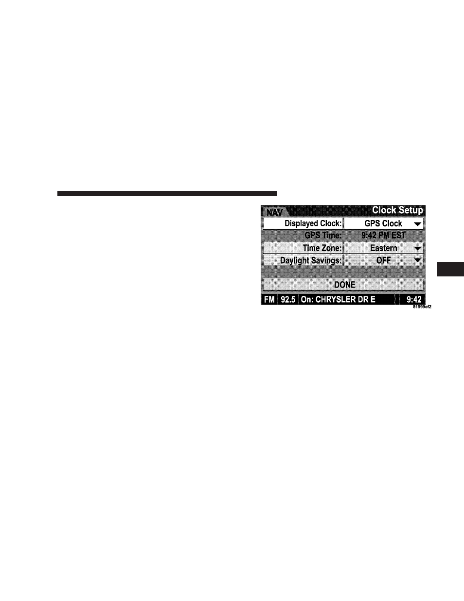 Operating instructions — satellite radio, If equipped), Rec setting the clock | Dodge 2007 Charger User Manual | Page 169 / 384