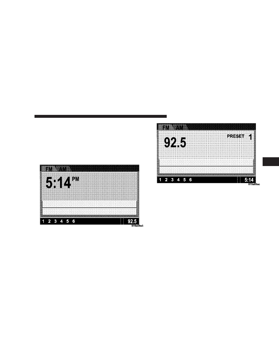 Audio clock display | Dodge 2007 Charger User Manual | Page 171 / 384