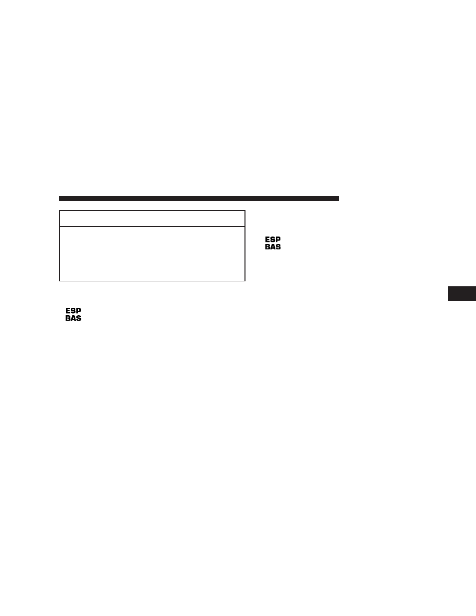 Synchronizing esp, Esp/bas malfunction indicator and esp/tcs, Indicator lights | Dodge 2007 Charger User Manual | Page 223 / 384