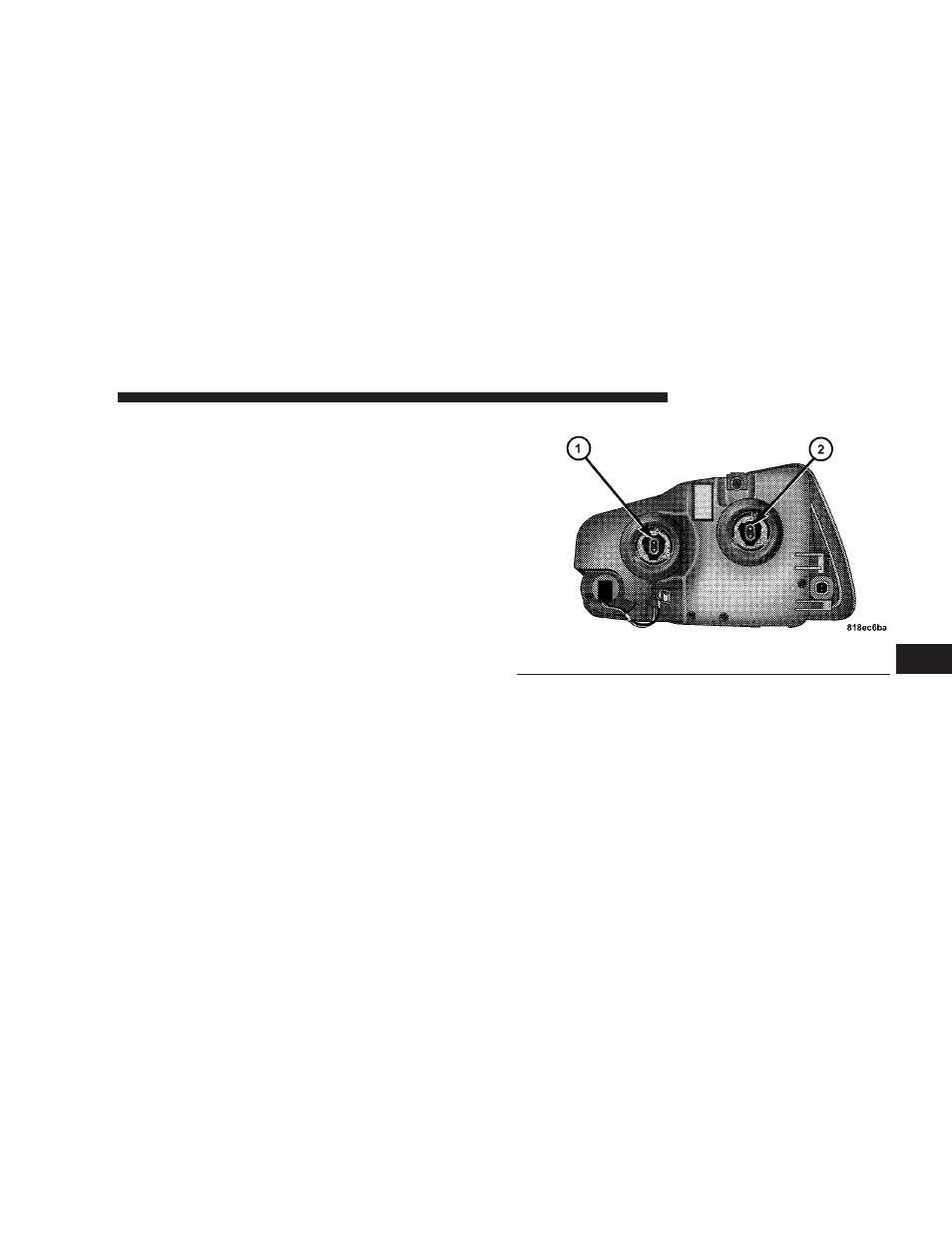 Bulb replacement, Low beam headlight, high beam headlight, Park/turn light, and front side marker light | Dodge 2007 Charger User Manual | Page 331 / 384