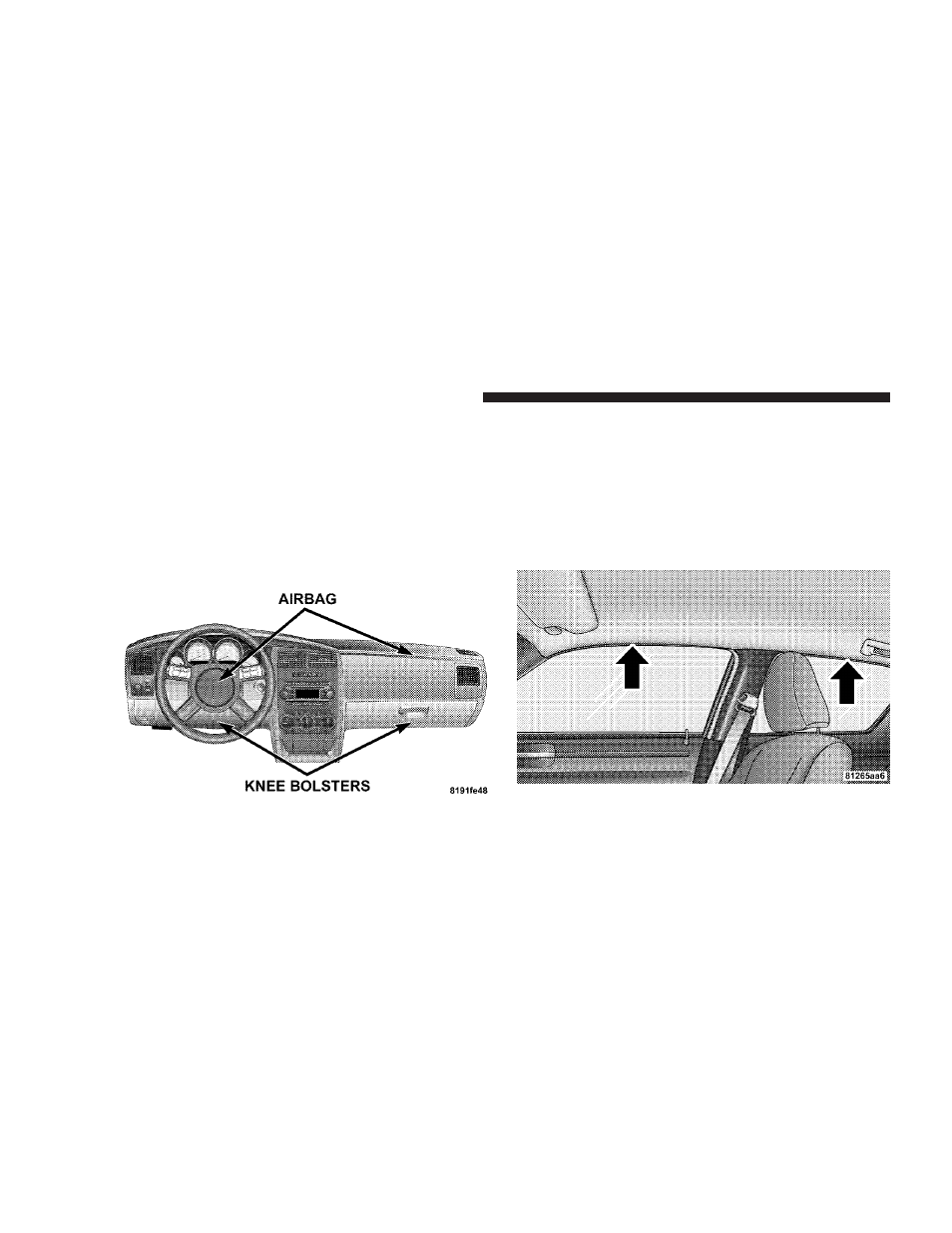 Driver and front passenger supplemental, Restraint system (srs) - airbag | Dodge 2007 Charger User Manual | Page 42 / 384
