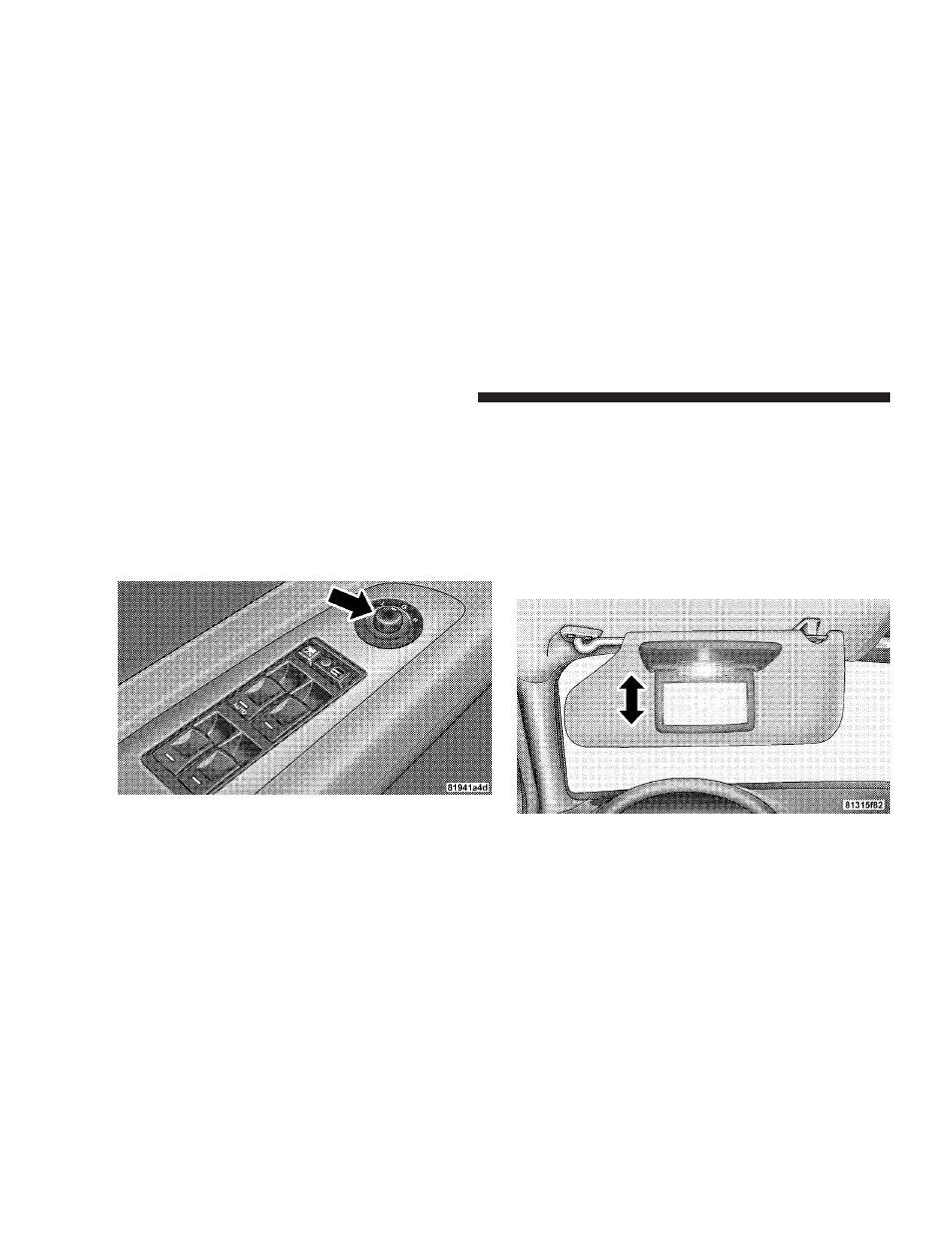 Power remote-control mirrors, Heated remote control mirrors — if equipped, Illuminated vanity mirrors — if equipped | Dodge 2007 Charger User Manual | Page 68 / 384