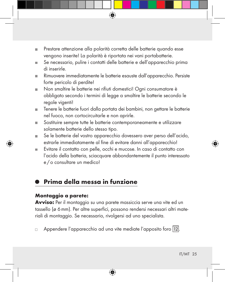 Prima della messa in funzione | Auriol Z31163 User Manual | Page 25 / 80