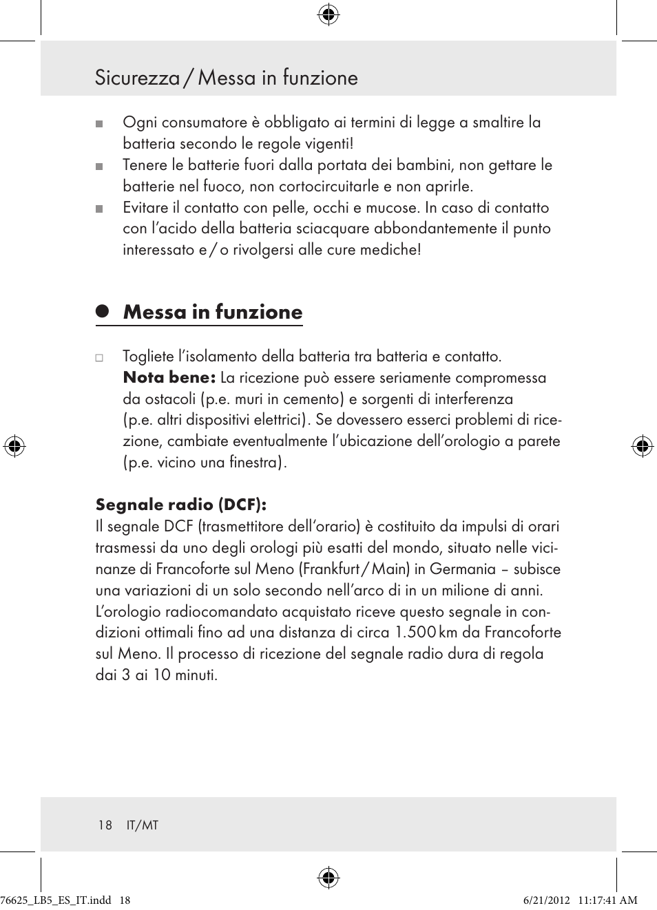 Sicurezza / messa in funzione, Messa in funzione | Auriol Z29955A User Manual | Page 18 / 51