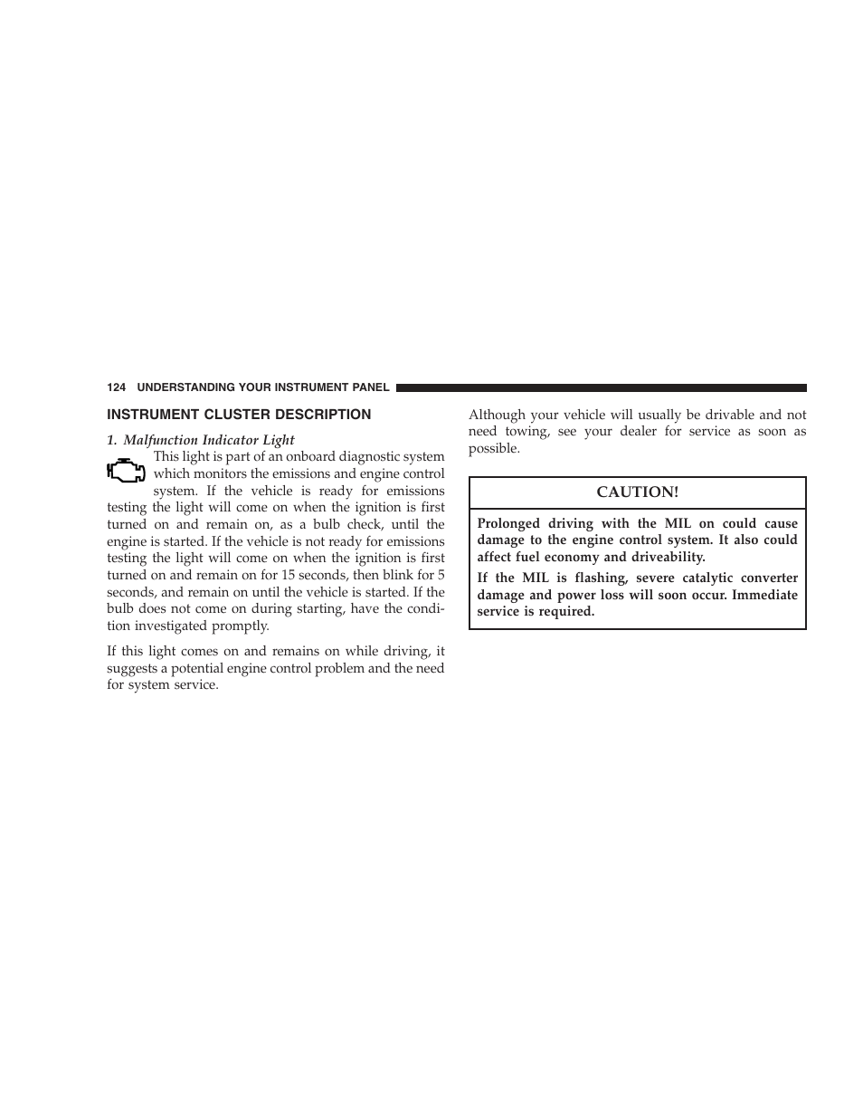 Instrument cluster description | Dodge 2004 Ram SRT-10 User Manual | Page 124 / 302