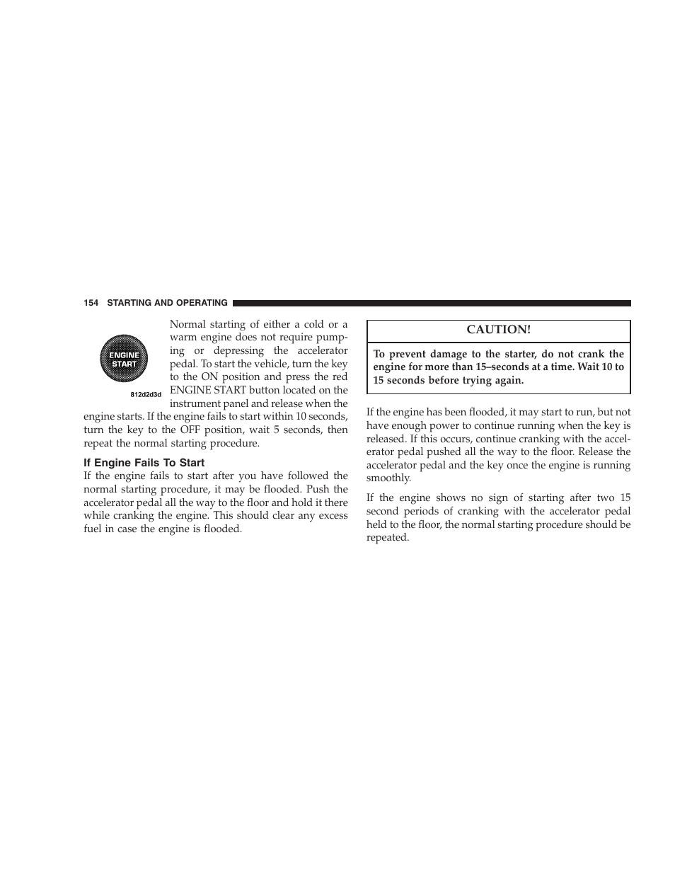 If engine fails to start | Dodge 2004 Ram SRT-10 User Manual | Page 154 / 302