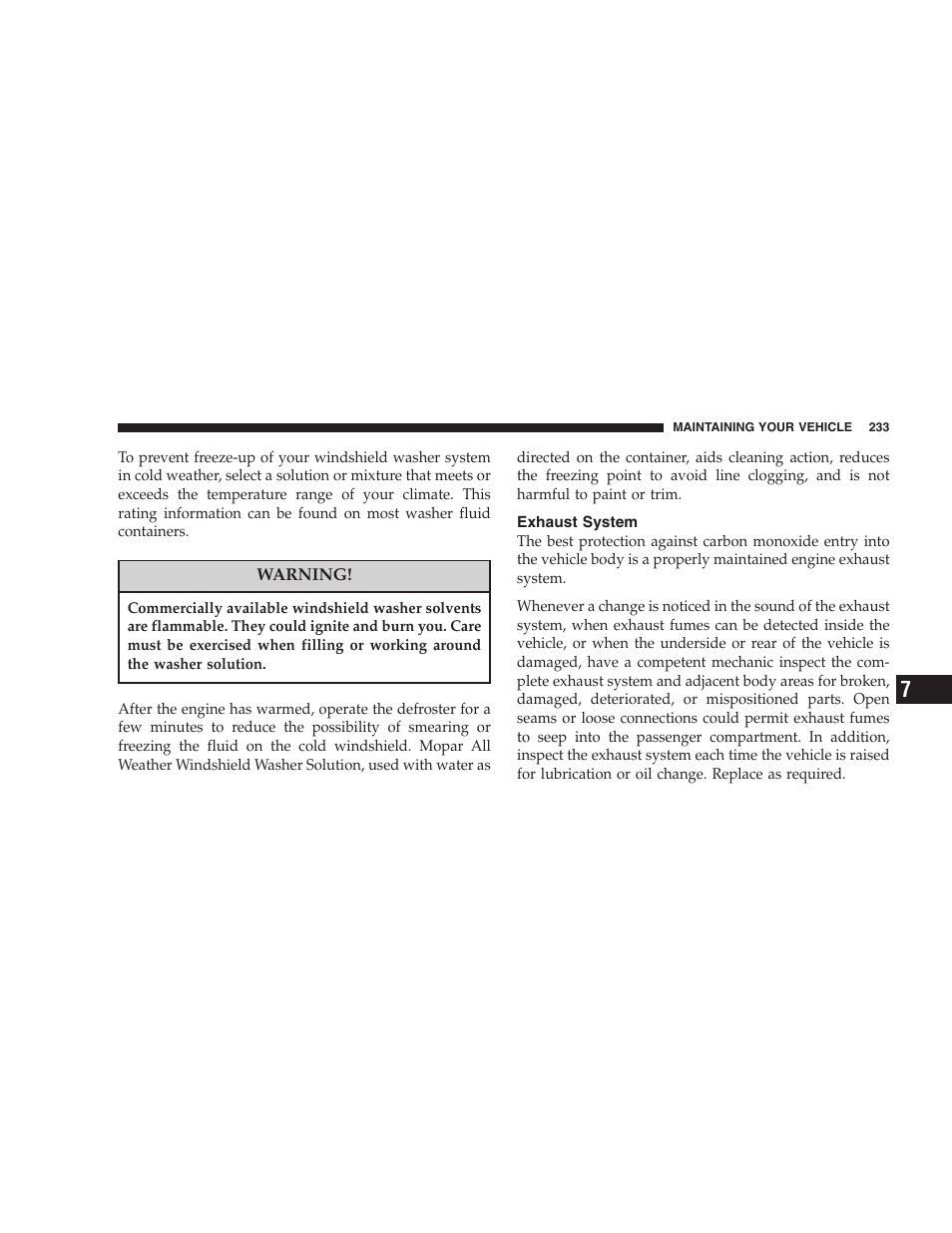 Exhaust system | Dodge 2004 Ram SRT-10 User Manual | Page 233 / 302