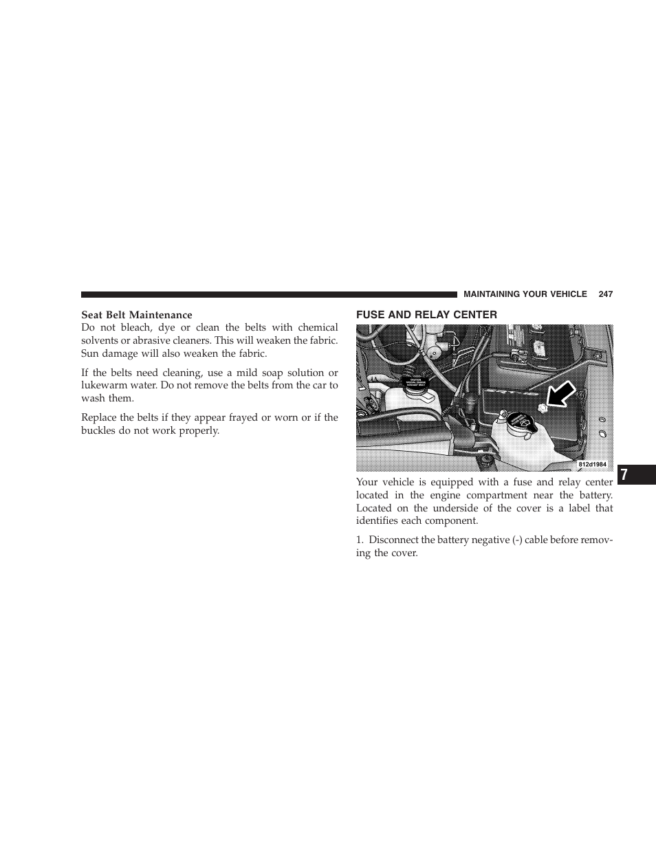 Fuse and relay center | Dodge 2004 Ram SRT-10 User Manual | Page 247 / 302