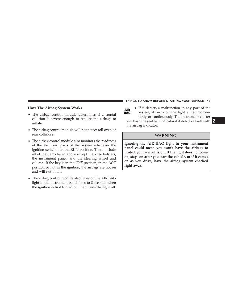 Dodge 2004 Ram SRT-10 User Manual | Page 43 / 302